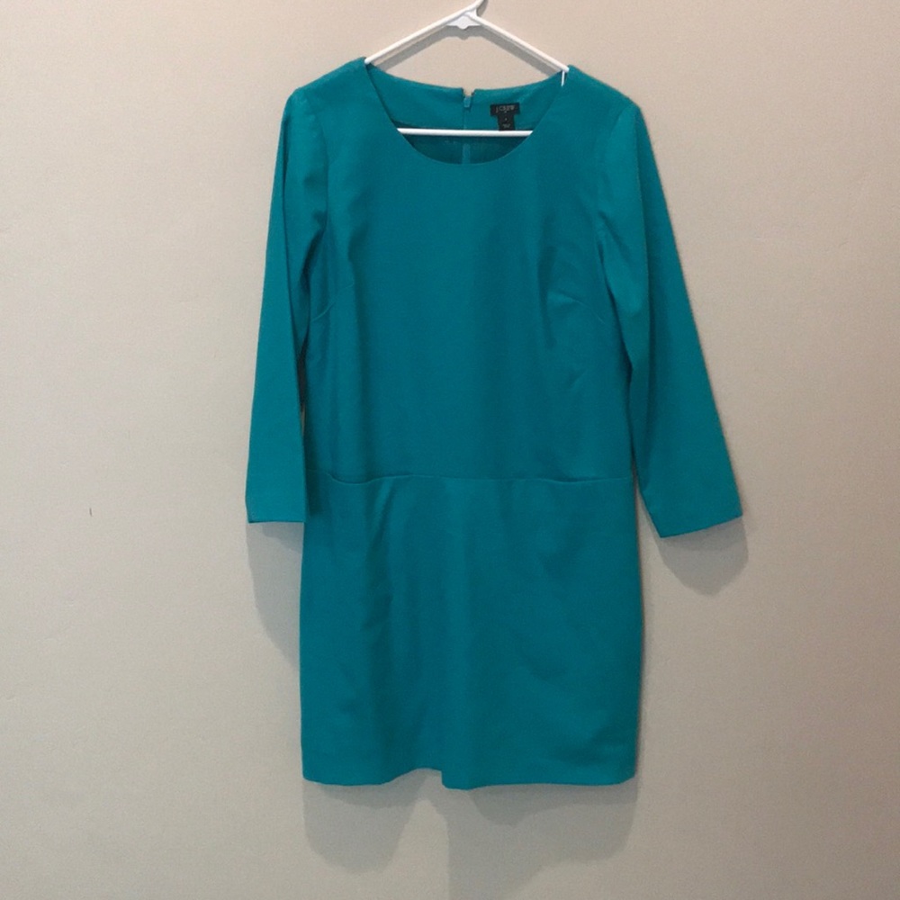 Teal jcrew dress
